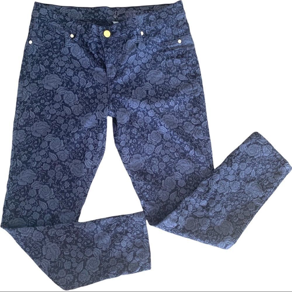 New York & Company Blue Floral Leggings
